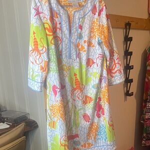 Gretchen Scott Designs Yellow and Blue Dress